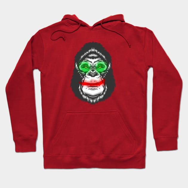 Gorilla Joker Hoodie by Panda3.art